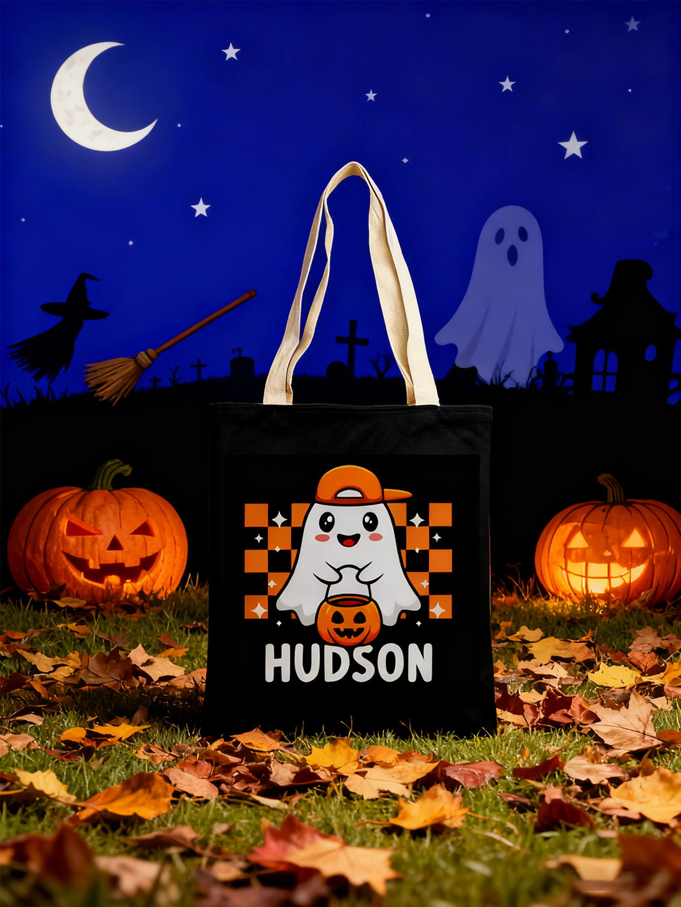 Custom Cute Ghost Halloween Snack Bag